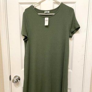 GAP Olive Short Sleeve Dress